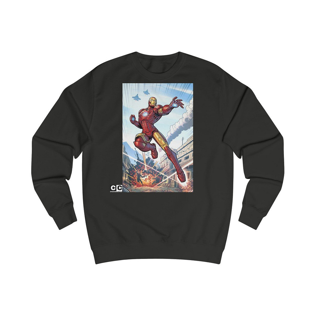 Buy Iron Man Sweatshirt on cartoon clothings.