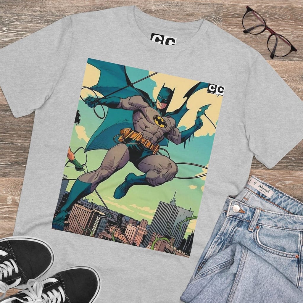 Buy Heather Grey color Batman Old Cartoon Unisex T-Shirt on cartoon clothings.