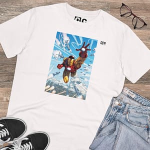 Buy iron man Off White T-shirt on cartoon clothings.