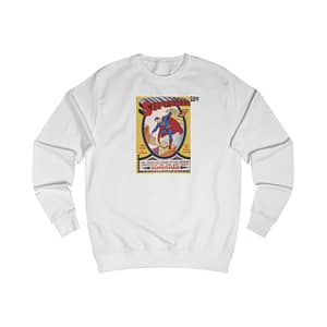 Buy arctic white Color 1939 Superman Printed Unisex Sweatshirt on cartoon clothings.