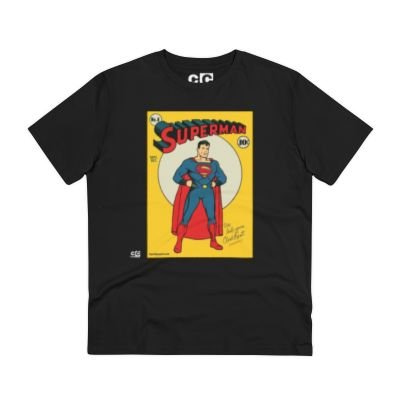 Buy Exclusive Unisex 1930 Superman Black T-shirt on Cartoon clothings.