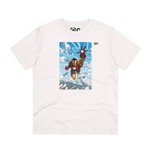 Buy iron man Off White T-shirt on cartoon clothings.