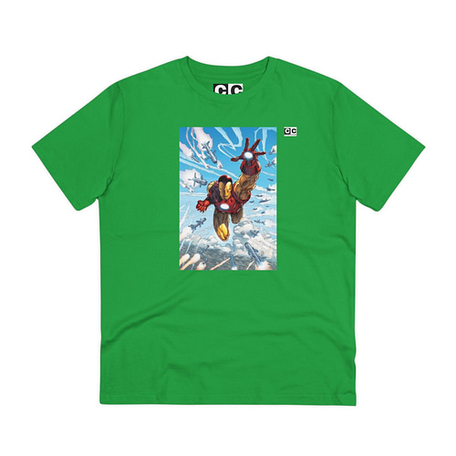 Buy iron man Unisex Fresh Green T-shirt on cartoon clothings.