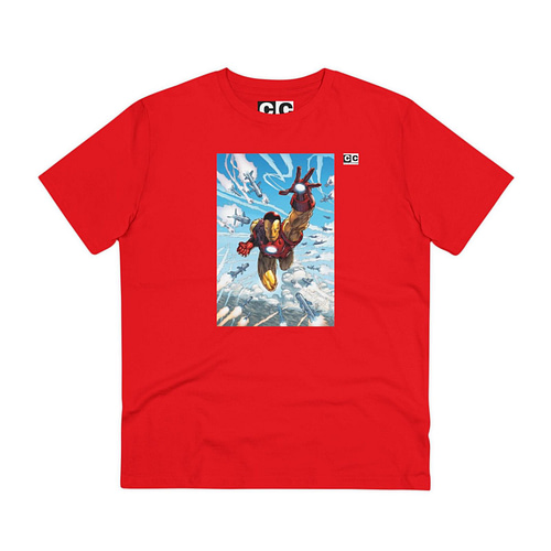 Buy iron man Unisex red T-shirt on cartoon clothings.