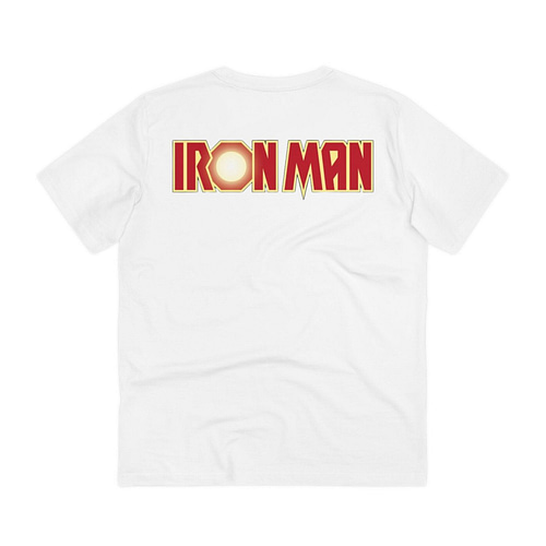 Buy iron man White T-shirt on cartoon clothings.