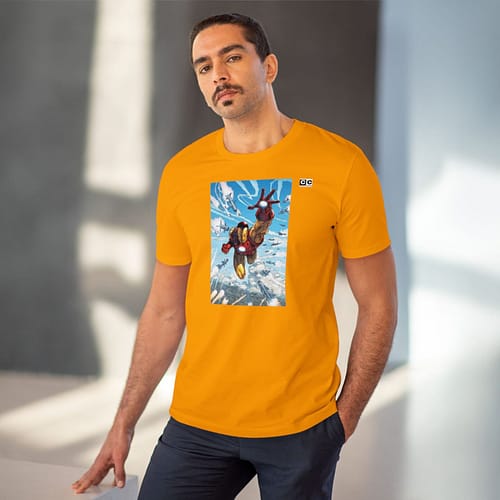 Buy iron man Spectra Yellow T-shirt on cartoon clothings.