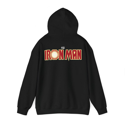 Buy iron man print Unisex black Hoodie on Cartoon Clothings