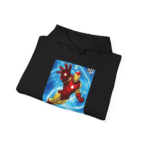 Buy iron man print Unisex black Hoodie on Cartoon Clothings