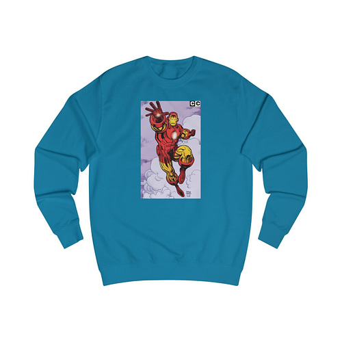 Buy Sapphire Blue Color Iron man Sweatshirt on cartoon clothings