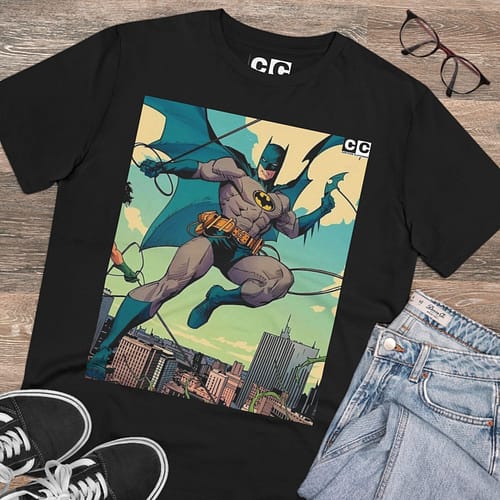 Buy Bright Red color Batman Old Cartoon Unisex T-Shirt on cartoon clothings.