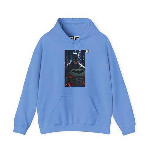 Buy now Bat man Knight Unisex Hoodie in Carolina Blue Color on cartoon clothings.com