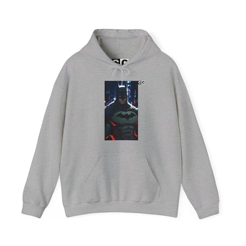 Buy now Bat man Knight Unisex Hoodie in Sport Grey Color on cartoon clothings.com