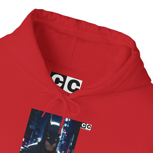 Buy now Bat man Knight Unisex Hoodie in Red Color on cartoon clothings.com