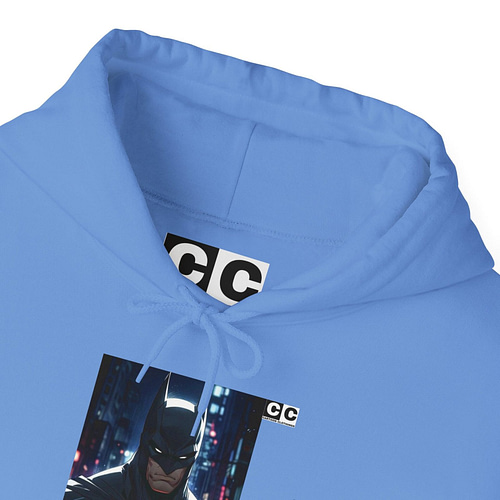 Buy now Bat man Knight Unisex Hoodie in Carolina Blue Color on cartoon clothings.com