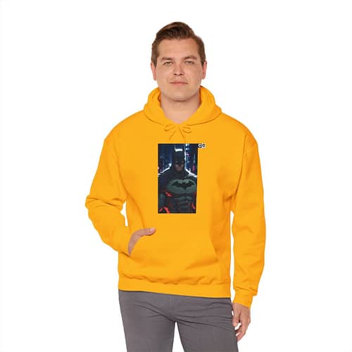 Buy now Bat man Knight Unisex Hoodie in Gold Color on cartoon clothings.com