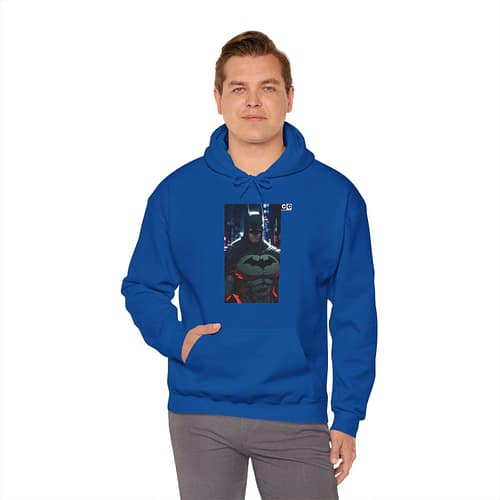 Buy now Bat man Knight Unisex Hoodie in Royal Color on cartoon clothings.com