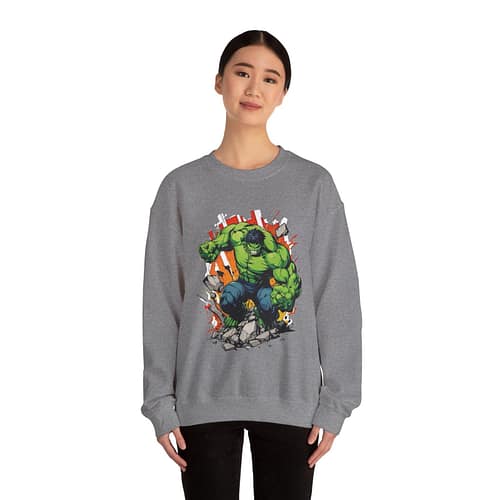 The Incredible Hulk Unisex Sweatshirt on cartoon clothings.
