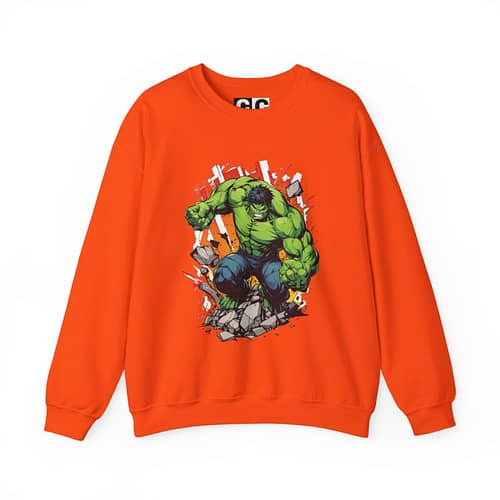 The Incredible Hulk Unisex Sweatshirt on cartoon clothings.