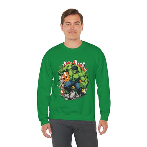 The Incredible Hulk Unisex Sweatshirt on cartoon clothings.