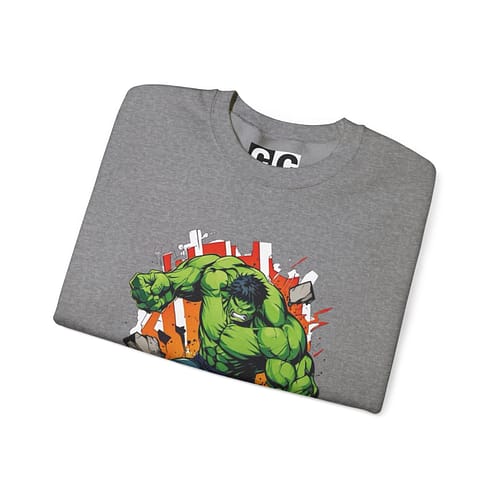 The Incredible Hulk Unisex Sweatshirt on cartoon clothings.