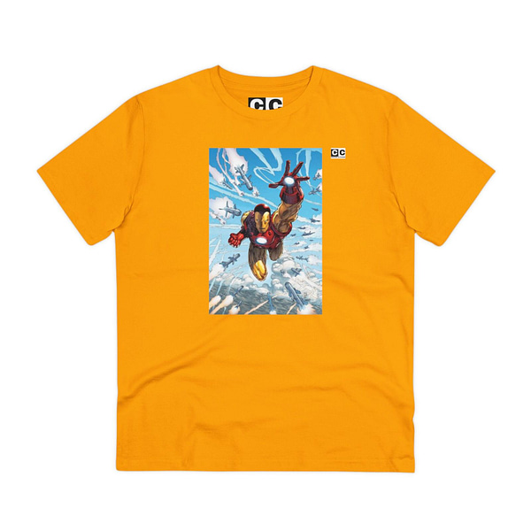 Buy iron man Spectra Yellow T-shirt on cartoon clothings.