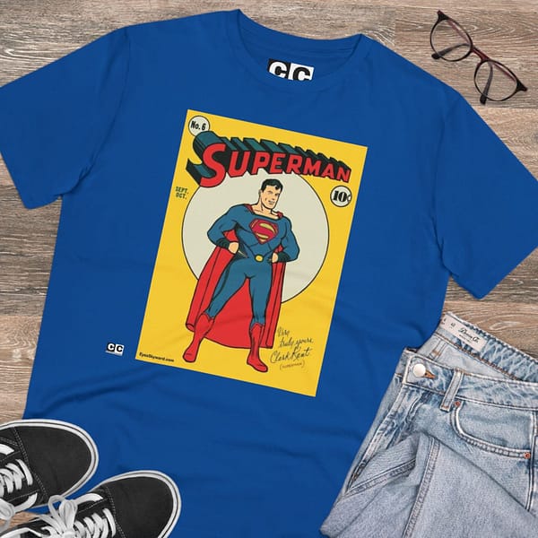 Buy Exclusive Unisex 1930 Superman navy blue T-shirt on Cartoon clothings.