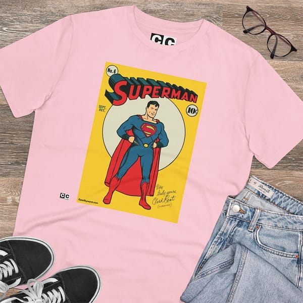 Buy Exclusive Unisex 1930 Superman pink T-shirt on Cartoon clothings.