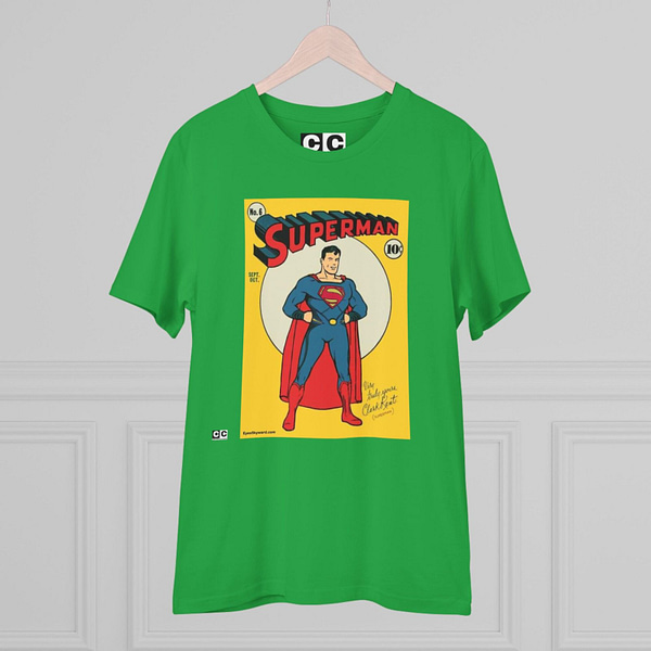 Buy Exclusive Unisex 1930 Superman green T-shirt on Cartoon clothings.