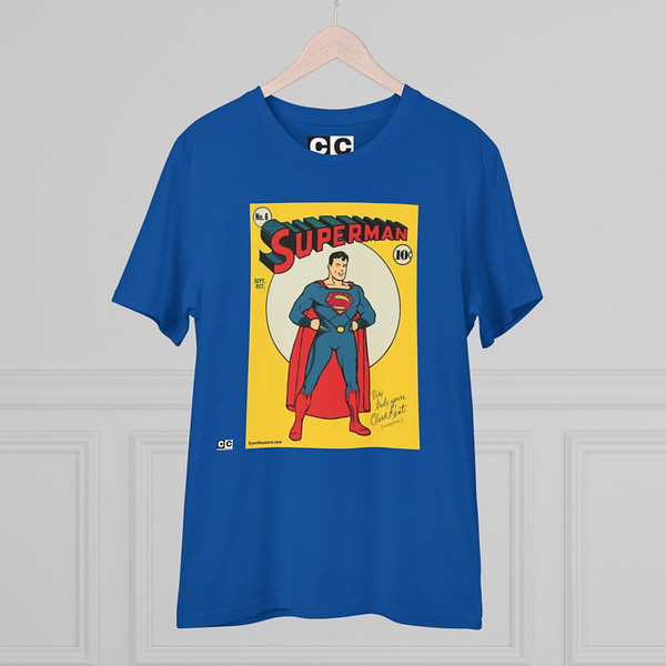 Buy Exclusive Unisex 1930 Superman navy blue T-shirt on Cartoon clothings.