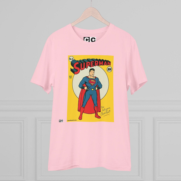 Buy Exclusive Unisex 1930 Superman pink T-shirt on Cartoon clothings.