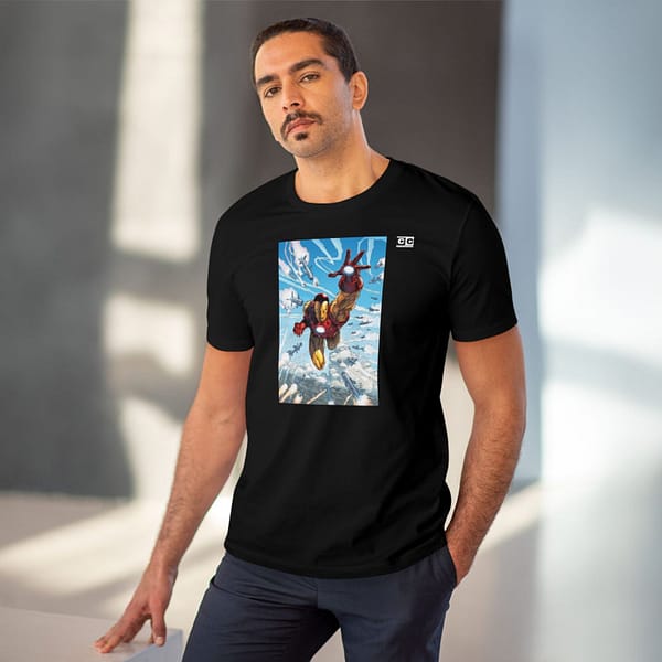 Buy iron man Unisex Black T-shirt on cartoon clothings.