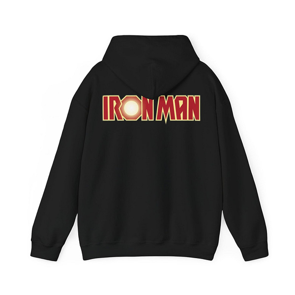 Buy iron man print Unisex black Hoodie on Cartoon Clothings