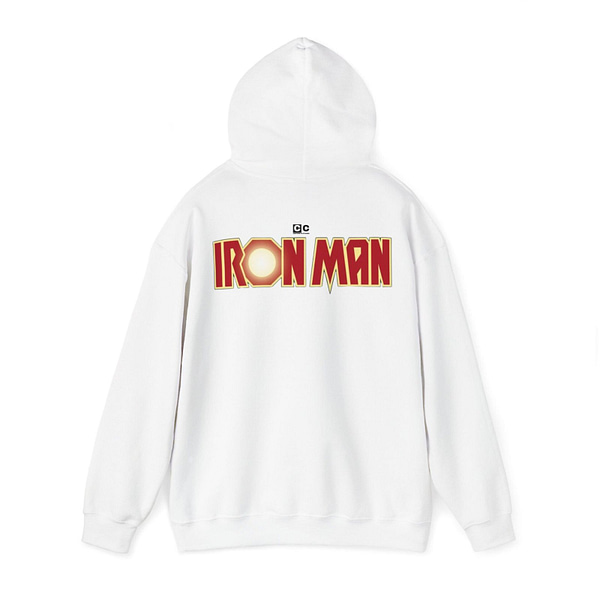 Buy iron man print Unisex white Hoodie on Cartoon Clothings