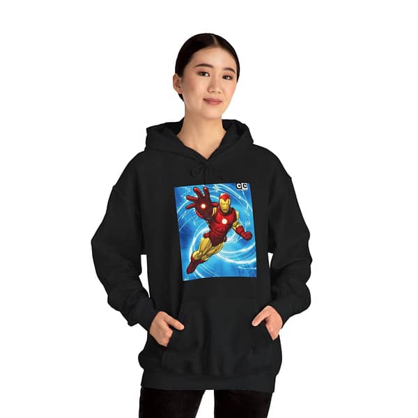 Buy iron man print Unisex black Hoodie on Cartoon Clothings