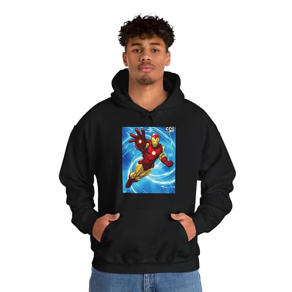 Buy iron man print Unisex black Hoodie on Cartoon Clothings