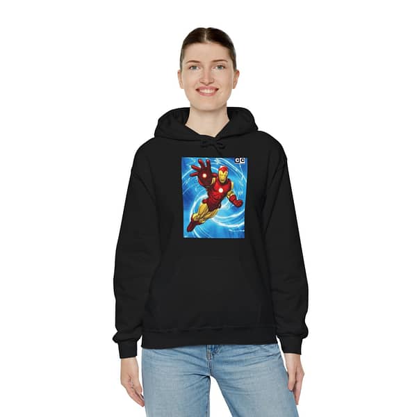 Buy iron man print Unisex black Hoodie on Cartoon Clothings