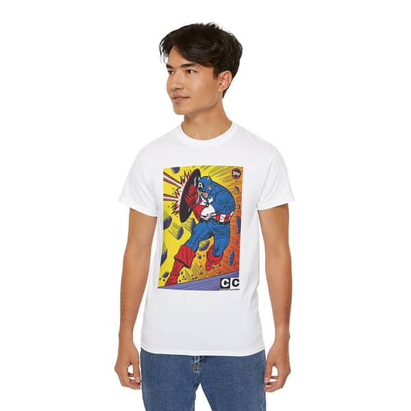 Captain America Unisex 99% Cotton Tee. Buy now on cartoon clothings. www.cartoonclothings.com