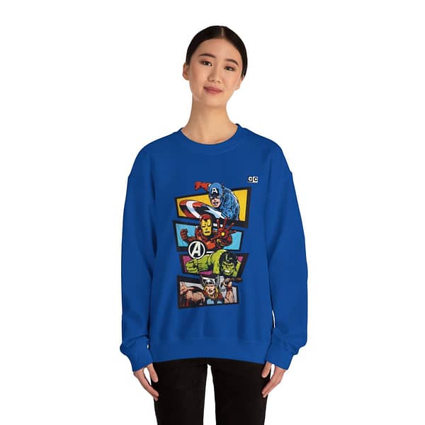 Avengers Vintage Print Unisex Sweatshirt. Buy now on cartoon clothings. website: www.cartoonclothings.com