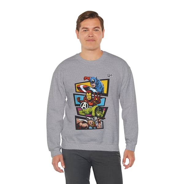 Avengers Vintage Print Unisex Sweatshirt. Buy now on cartoon clothings. website: www.cartoonclothings.com