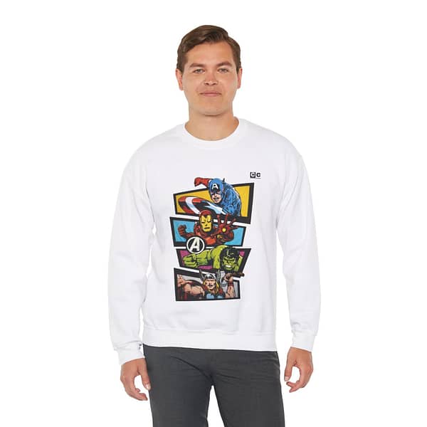 Avengers Vintage Print Unisex Sweatshirt. Buy now on cartoon clothings. website: www.cartoonclothings.com