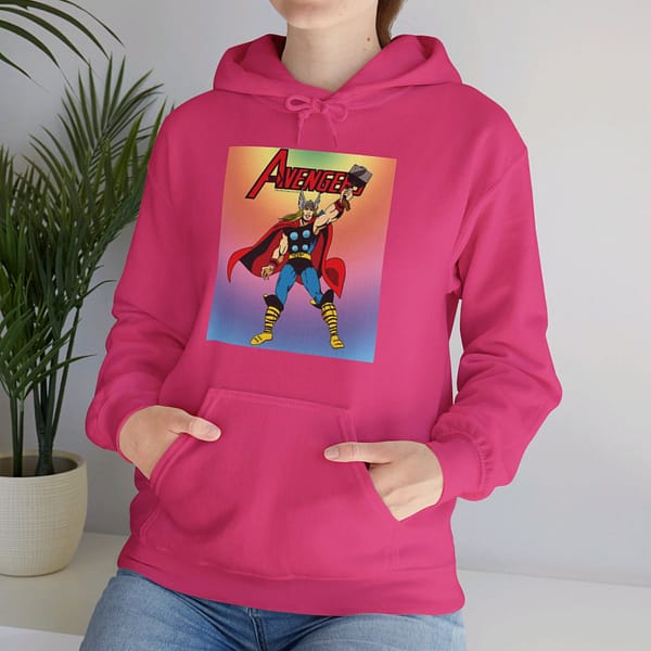 Buy now Pink color Avengers Unisex Hoodie on cartoon clothings.