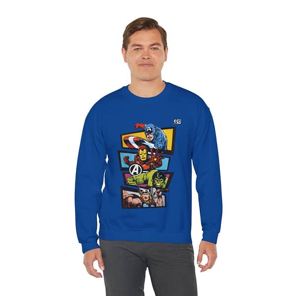 Avengers Vintage Print Unisex Sweatshirt. Buy now on cartoon clothings. website: www.cartoonclothings.com