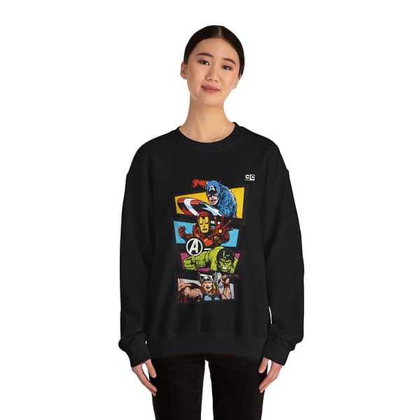 Avengers Vintage Print Unisex Sweatshirt. Buy now on cartoon clothings. website: www.cartoonclothings.com