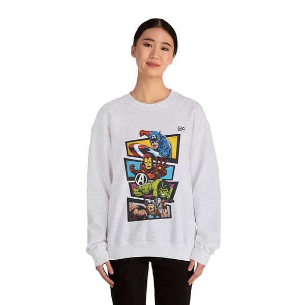 Avengers Vintage Print Unisex Sweatshirt. Buy now on cartoon clothings. website: www.cartoonclothings.com