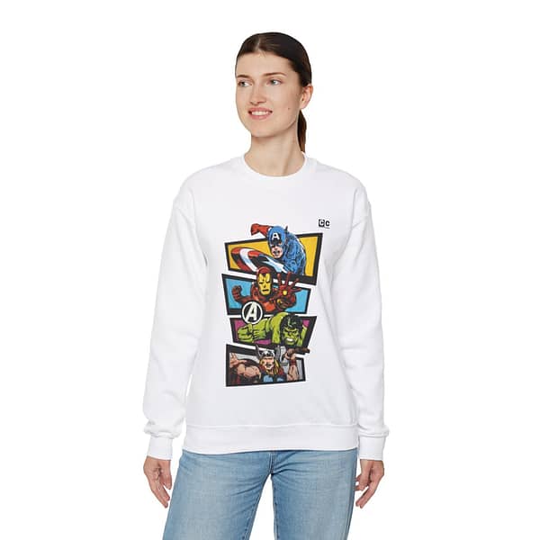 Avengers Vintage Print Unisex Sweatshirt. Buy now on cartoon clothings. website: www.cartoonclothings.com