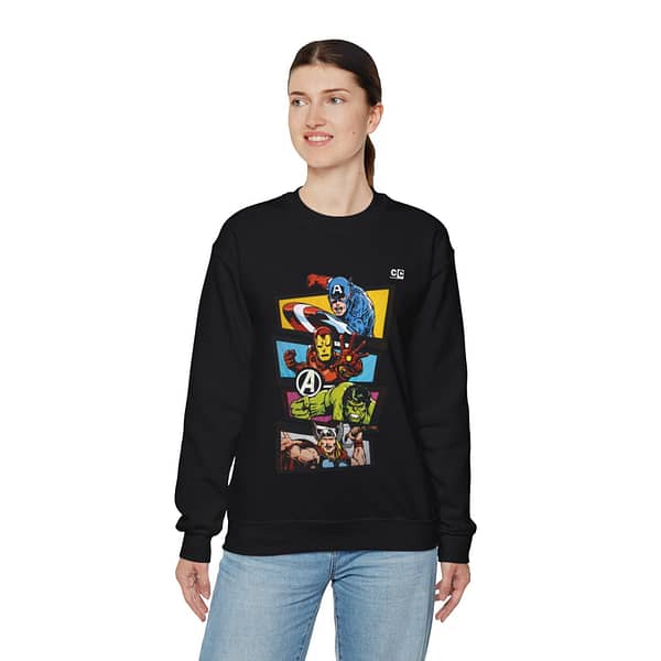 Avengers Vintage Print Unisex Sweatshirt. Buy now on cartoon clothings. website: www.cartoonclothings.com