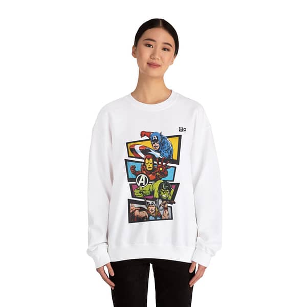 Avengers Vintage Print Unisex Sweatshirt. Buy now on cartoon clothings. website: www.cartoonclothings.com