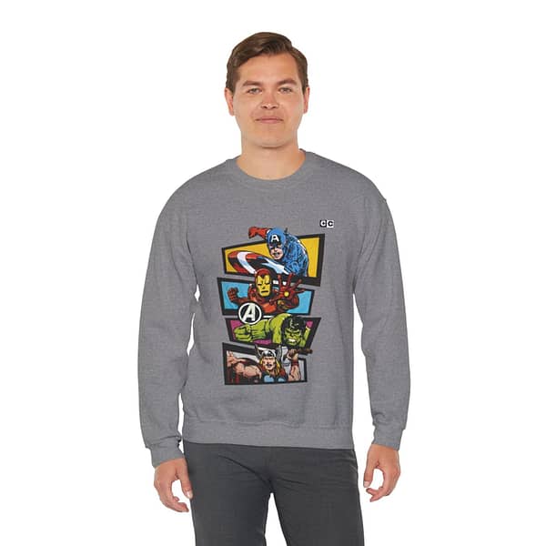 Avengers Vintage Print Unisex Sweatshirt. Buy now on cartoon clothings. website: www.cartoonclothings.com