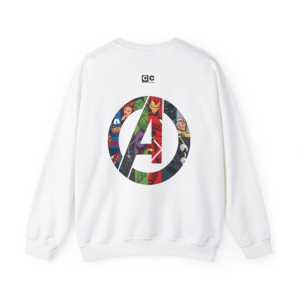 Avengers Vintage Print Unisex Sweatshirt. Buy now on cartoon clothings. website: www.cartoonclothings.com