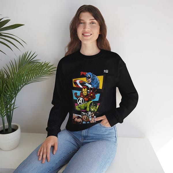 Avengers Vintage Print Unisex Sweatshirt. Buy now on cartoon clothings. website: www.cartoonclothings.com